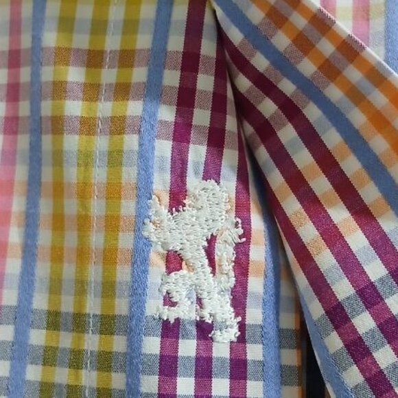Bugatchi Uomo Classic Fit Multicolor Check Dress Shirt – Size M - Picture 9 of 12